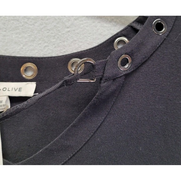 NWT Rose + Olive Grommeted Collar And Sleeve Womens Size 3X Whimsical Goth - Picture 6 of 11